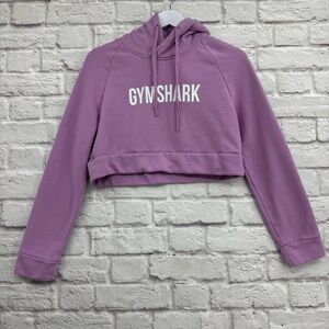 Gymshark Cropped Crest Hoodie Pastel Purple Lilac Sweatshirt Size Small